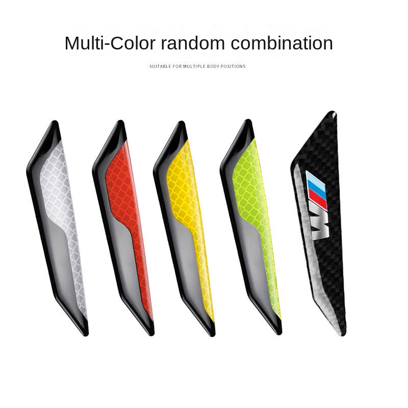 BMW Car Door Reflective Bumper Strip Blade Sticker Anti-Scratch Strip Protection Change Decoration Anti-Car Door Scratch Strip Warning Stickers hAJu