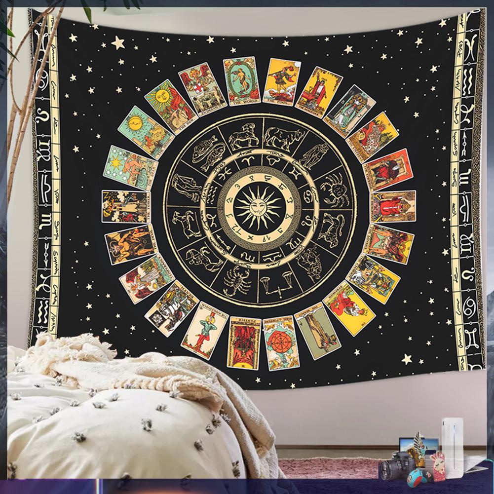 Thảm Treo Tường Trang Trí 95x73cm In Hình Lá Bài Tarot Mandala