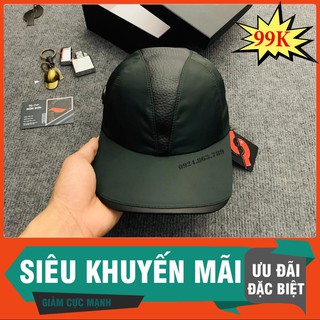 Nón Sơn 🔥Rẻ Tụt Quần🔥 Nón Dù Phối Da Màu Xanh Rêu Thời Trang