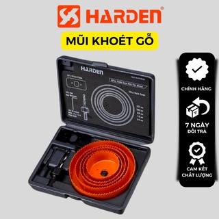 Bộ khoét lỗ tròn mũi khoét gỗ HARDEN 16 chi tiết