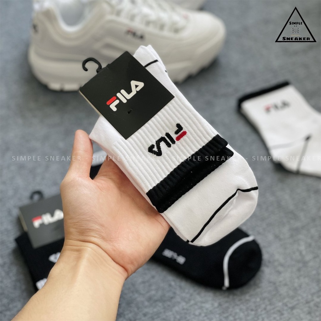 Vớ  Fila 🔥FREESHIP🔥 Tất Cổ Lửng Nam Nữ Unisex Cao Cấp, Hàng Xuất Hàn Quốc - Vớ Dầy Dặn  Chống Hôi Chân