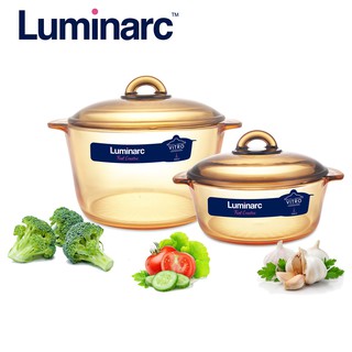 Bộ nồi thủy tinh Luminarc Amberline Granite 2L 3L