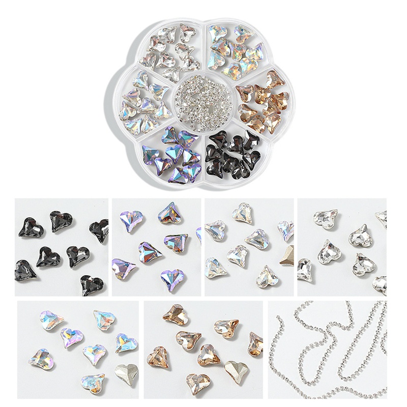 Set 7 Hộp Đựng Phụ Kiện Trang Trí Móng Tay Xinh Xắn