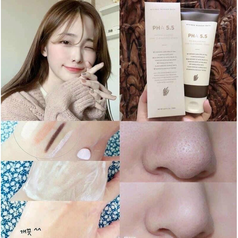 Sữa rửa mặt tạo bọt dịu nhẹ Byvibes Wonder Bath PHA 5.5 - Tuýp 130ml