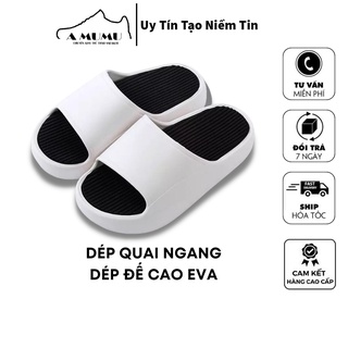 Dép bánh mì ,dép quai ngang đế cao, chất liệu eva cao cấp không thấm nước, size từ 36-43