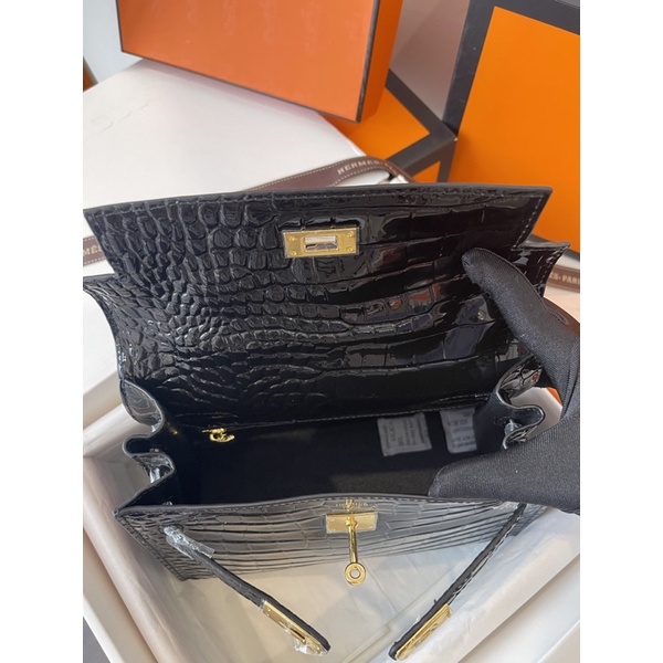 Túi xách nữ HM Kelly da bóng vân cá sấu