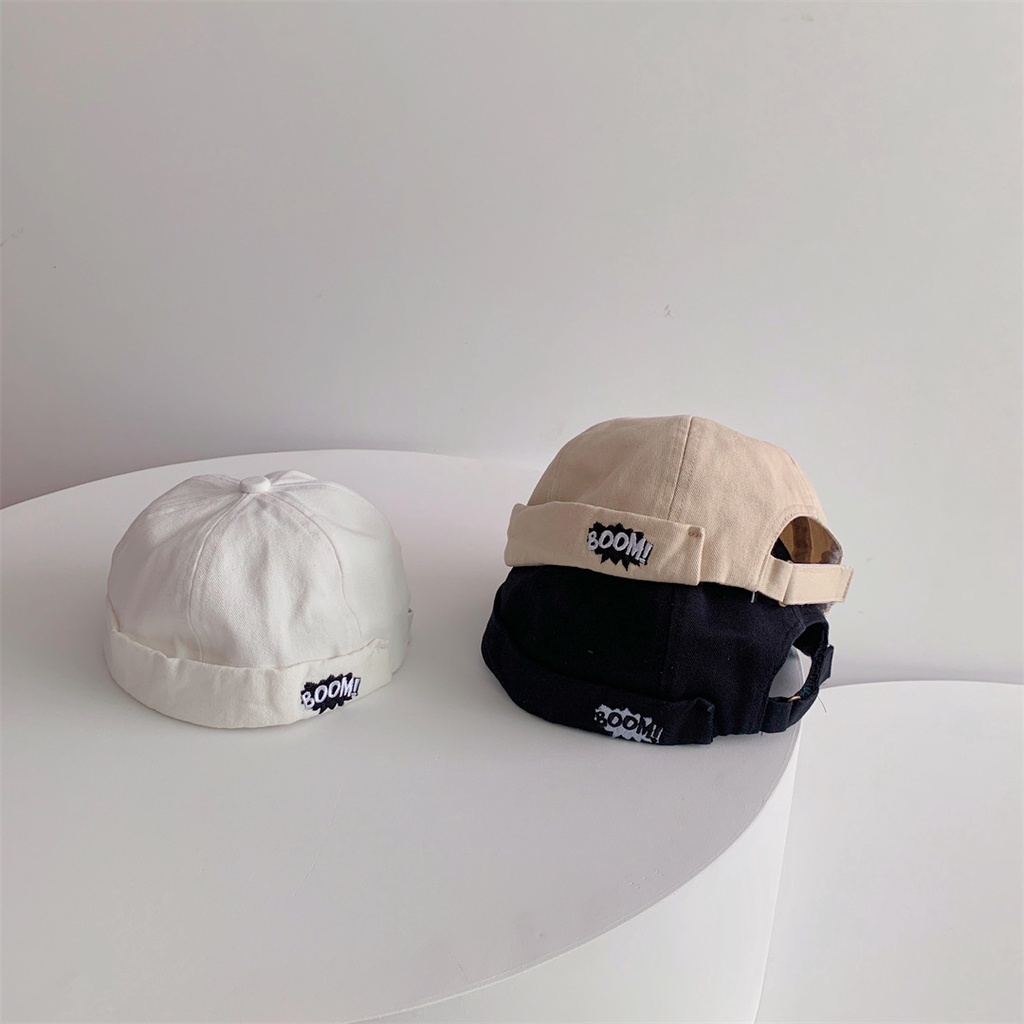 Mũ Beanie Họa Tiết Thêu Chữ Phong Cách Hip hop Hàn Quốc Cho Trẻ Em