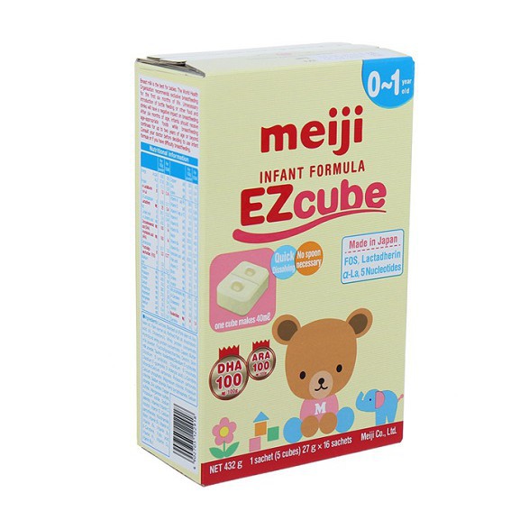 Sữa Meiji 0 (0-1 tuổi) Infant Formula EZcube (16 thanh)