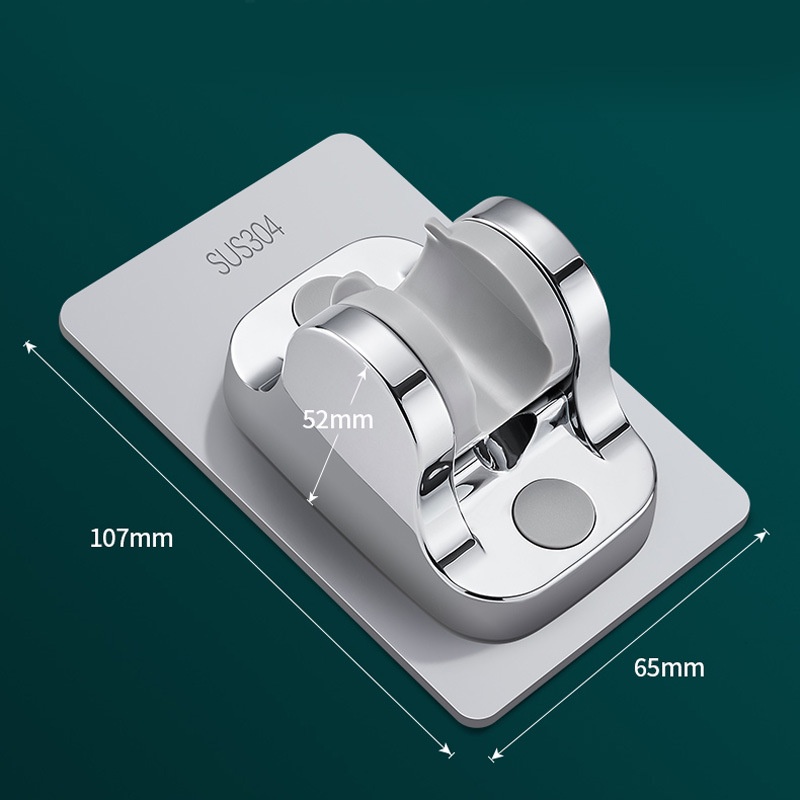 Giá đỡ vòi sen tắm, vòi xịt rửa nhà vệ sinh đế inox 304 dán tường chắc chắn tiện dụng