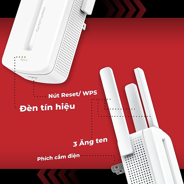 Bộ Kích Sóng Wifi Repeater Mercusys MW300RE 300Mbps - Hàng Chính Hãng | BigBuy360 - bigbuy360.vn