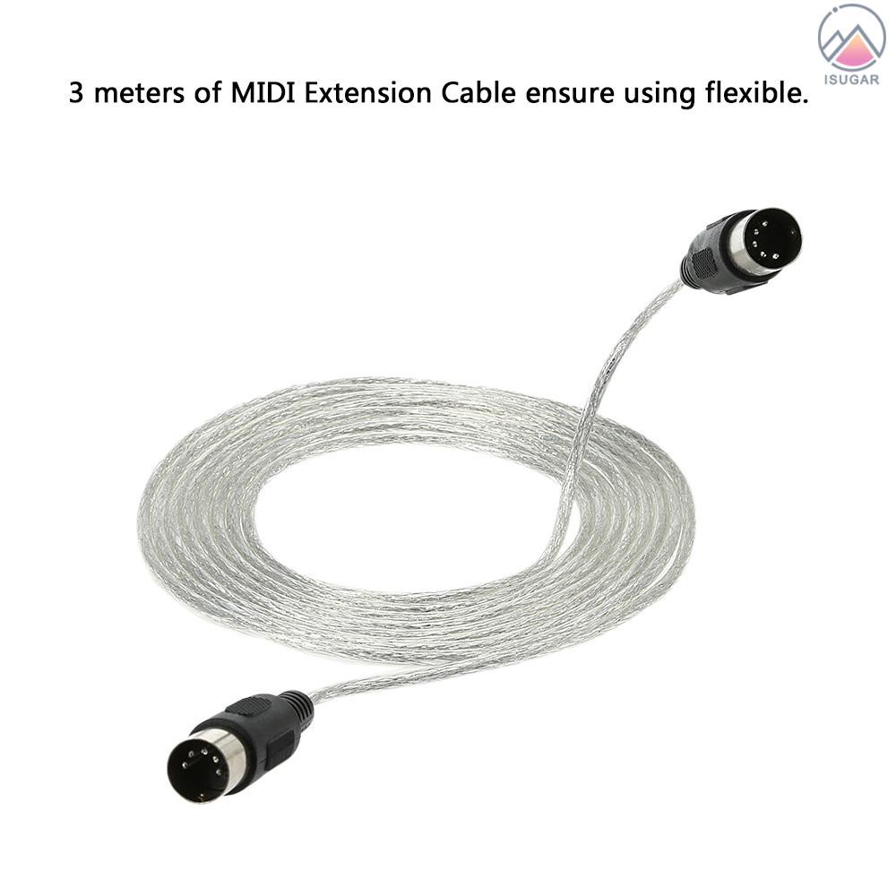 Dây Cáp Nối Dài 3m/10ft Midi 5 Pin Cho Midi