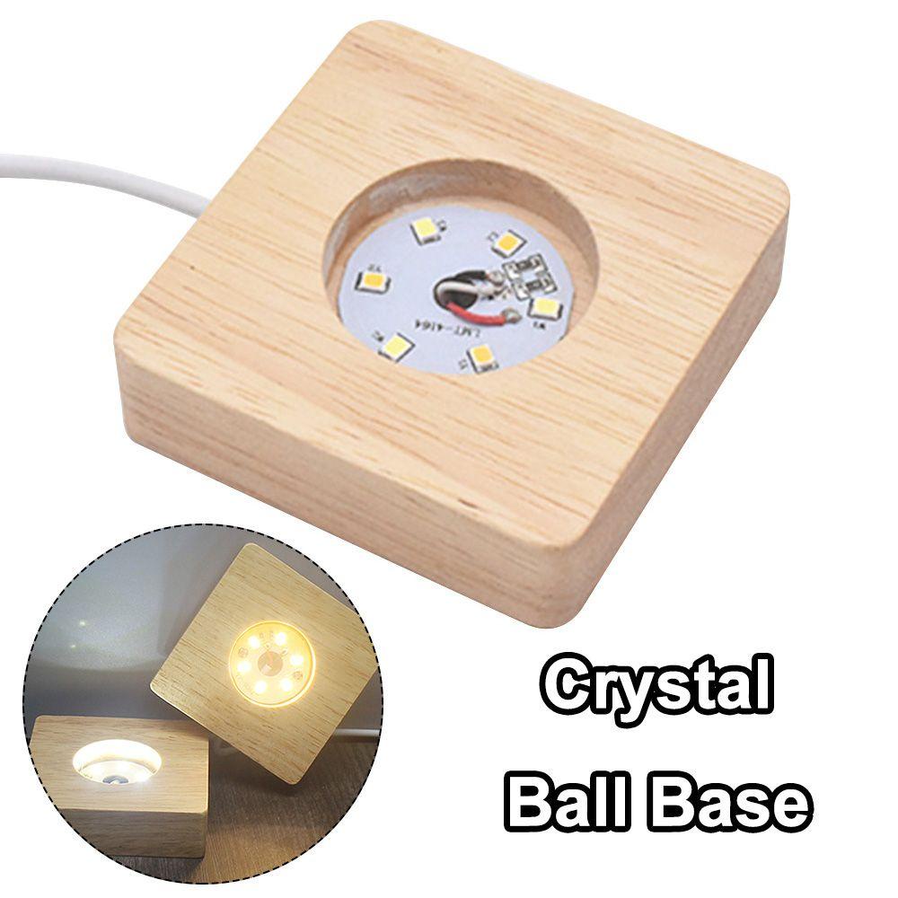 YOLA Đế Đèn LED Hình Quả Cầu Pha Lê Cổng Sạc USB Dùng Làm Đạo Cụ Chụp Ảnh