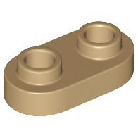 Gạch Lego tấm 1 x 2 tròn có 2 nút mở / Lego Part 35480: Plate, Round 1 x 2 with Two Open Studs