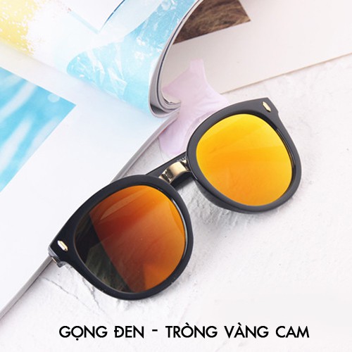 Kính mát nữ thời trang Hàn Quốc gọng mũi tên vàng tròng tráng gương nhiều màu Chống tia UV400 Mẫu mới 2019 K5016 | BigBuy360 - bigbuy360.vn