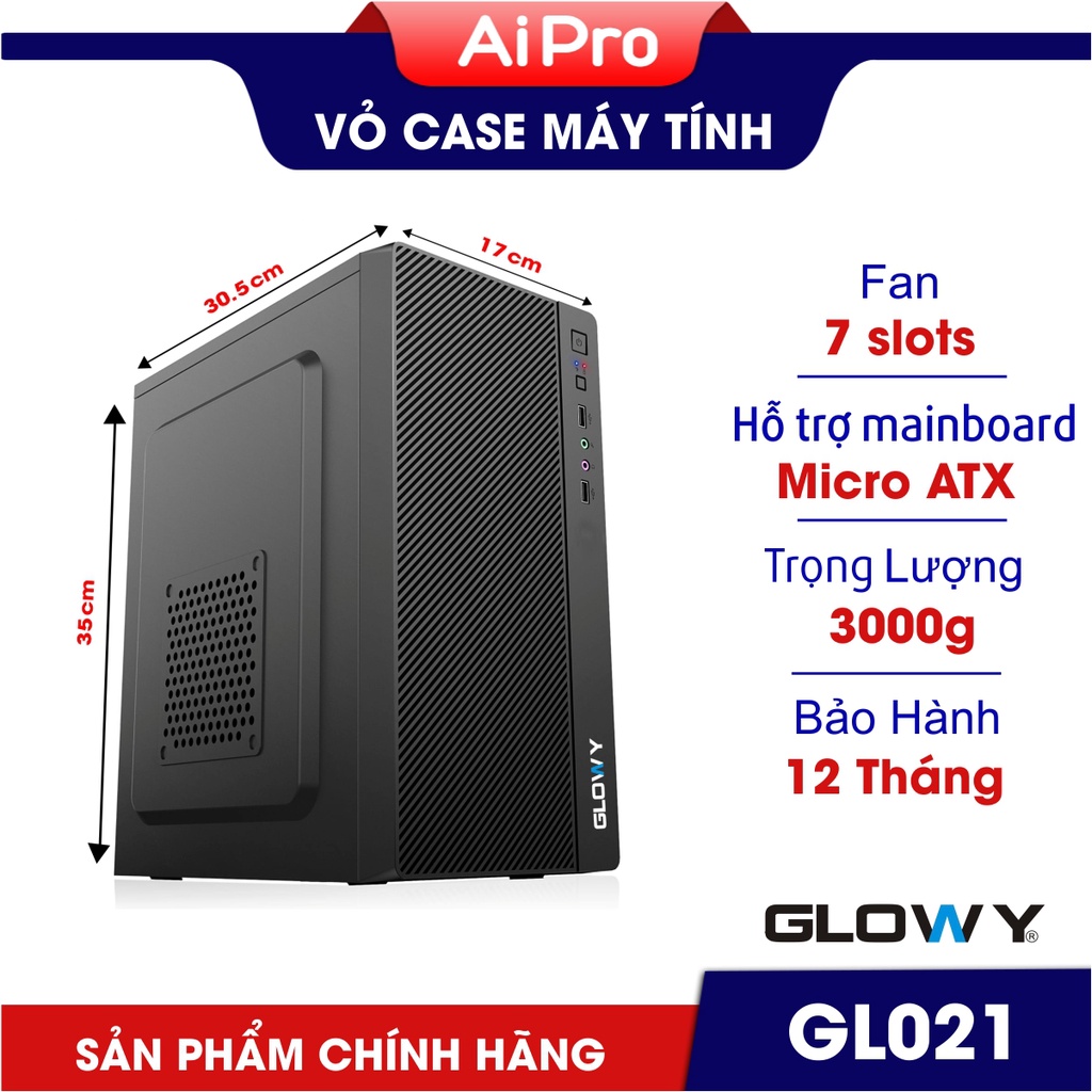 Vỏ case máy tính Gloway GL021 - Chuyên lắp cho máy tính văn phòng,học tập !!!