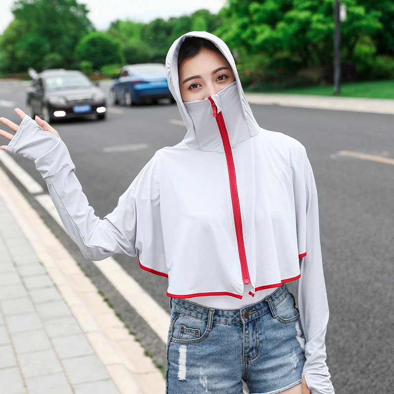 Quần áo chống nắng dài tay cho phụ nữ, quần áo chống nắng băng lụa phong cách mới mùa hè, che nắng, chống tia cực tím, thoáng khí | BigBuy360 - bigbuy360.vn