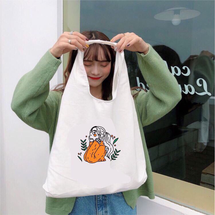 [ SALE ] TÚI TOTE CÔ GÁI - CÓ KHÓA - VẢI DỆT CANVAS 100%