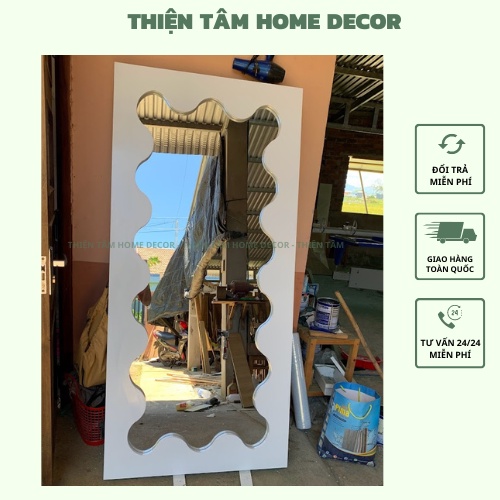 GƯƠNG LƯỢN SÓNG TOÀN THÂN ! ẢNH THẬT ! Gương soi nịnh dáng dựa tường , Gương Ngọc Trinh, Wave Mirror