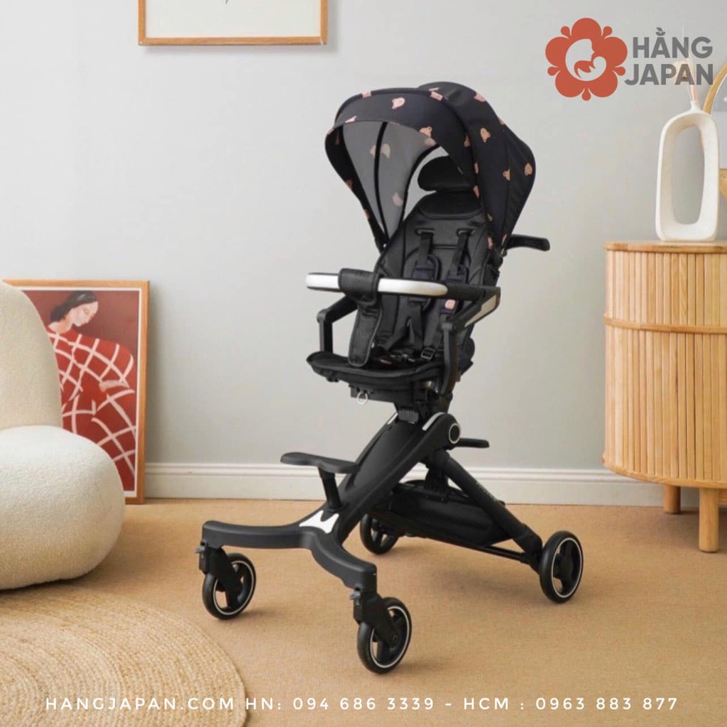 Xe đẩy gấp gọn 2 chiều cho bé Mochee travel, xe nôi trẻ em đa năng du lịch