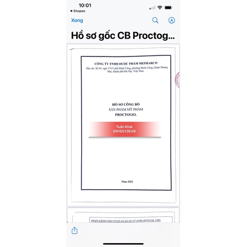 Proctogel - Túp 20g -  Gel bôi trĩ, giúp liền vết thương.