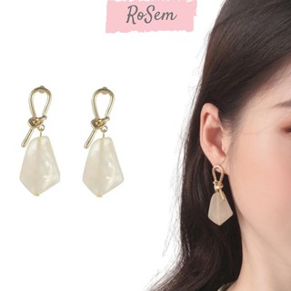 Khuyên tai nữ hình giọt lệ gắn đá thanh lịch