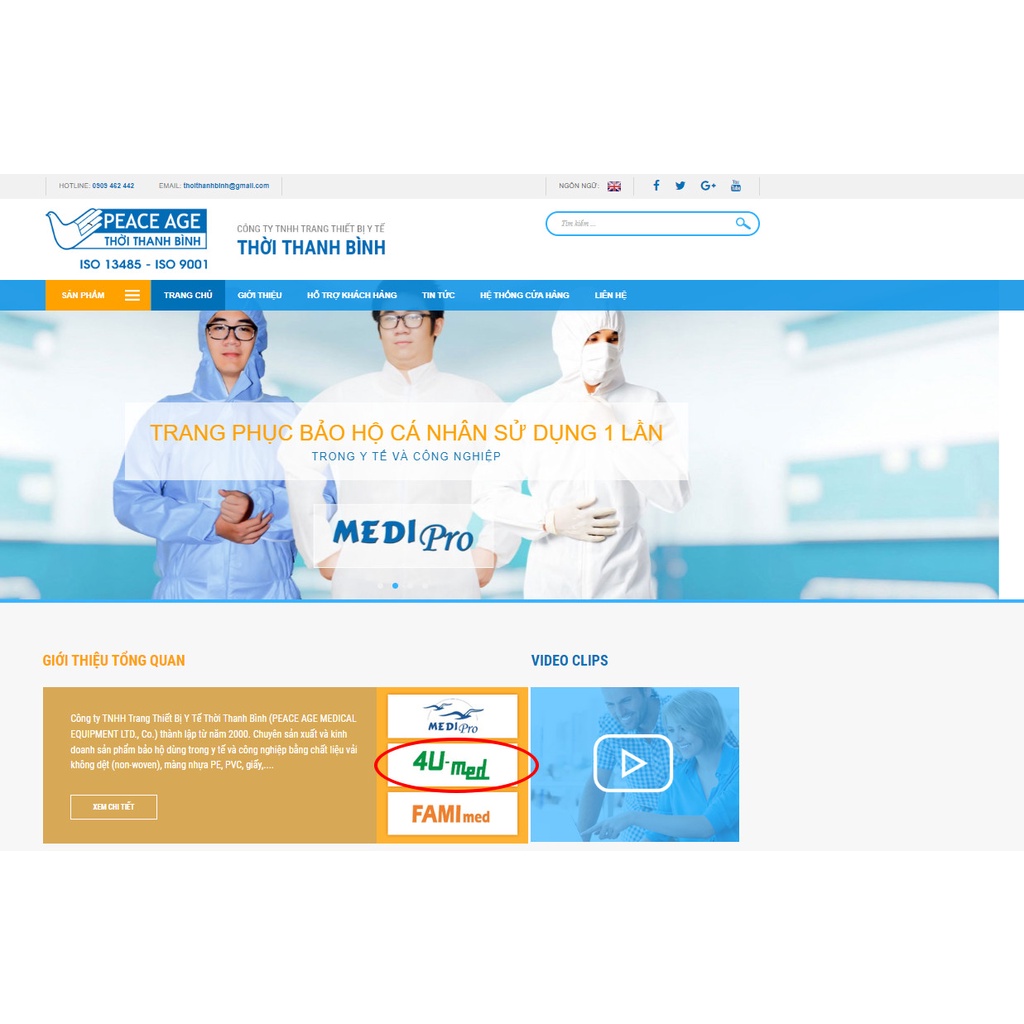 Khẩu trang y tế cao cấp 4U-MED KN-94 màu trắng - chính hãng cty Thời Thanh Bình (túi 10 cái)