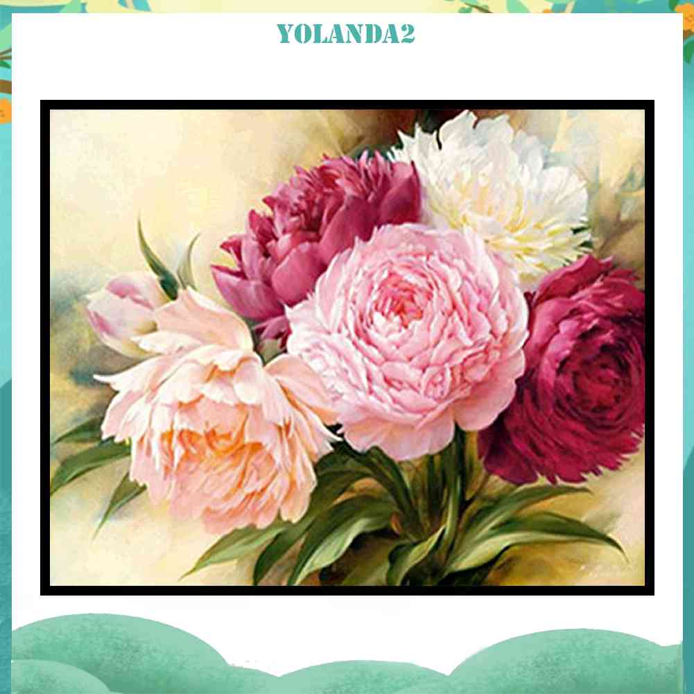 Toàn Bộ Bộ Tranh Thêu Chữ Thập 11CT DIY Hình Hoa Mẫu Đơn