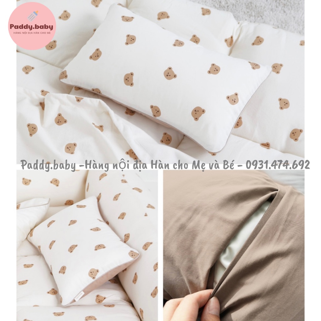 Gối kèm ruột Quilting thêu Dottodot Malolotte Hàn Quốc cho bé - made in korea &lt;có sẵn&gt;