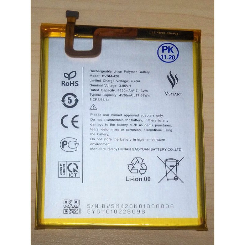 Pin Joy 1 plus/ Joy 1+ Vsmart mã V4001- Pin Vsmart Joy 2+ | Joy 2 Plus Mã BVSM-420