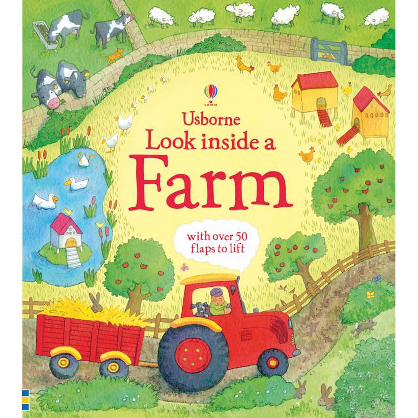 Sách Usborne - Look Inside Farm - lật mở khám phá nông trại