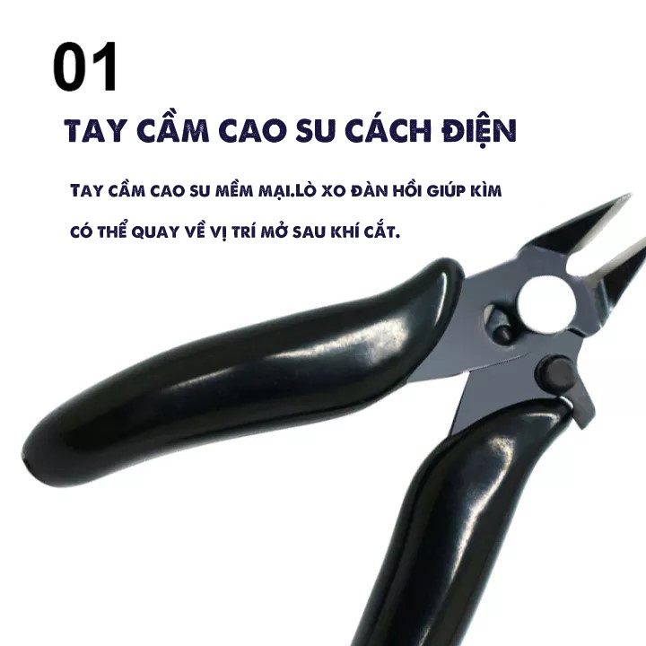 Kìm cắt dây điện mini 3.5 inch chuyên dụng