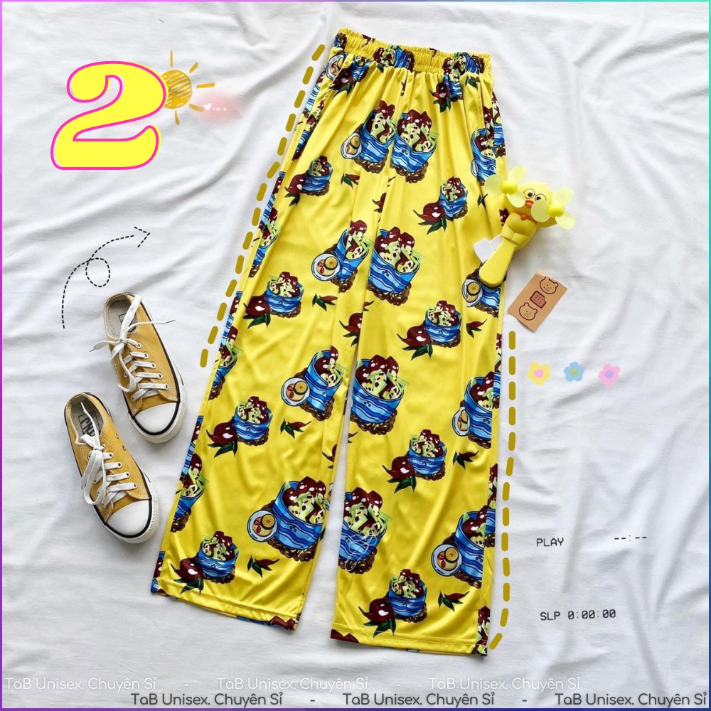 Quần cartoon suông hoạt hình ống rộng [ Cartoon V2 ] - TAB UNISEX