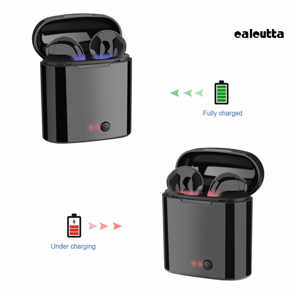 (CUL) Tai Nghe Không Dây Bluetooth 5.0 i7S Nút Bấm Thời Gian Chờ Lâu Có Hộp Sạc Điện Thoại