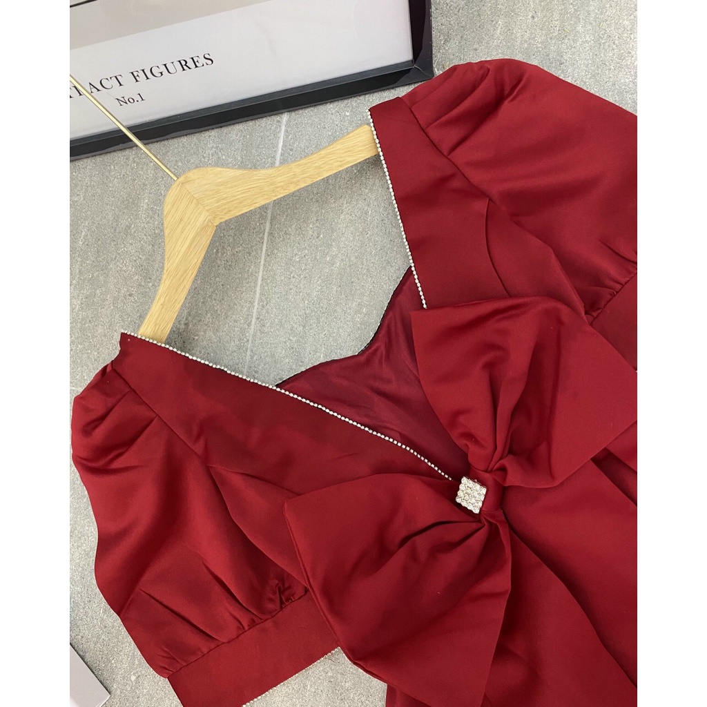 VÁY MAXI TAY NGẮN PHỒNG - 2HN4