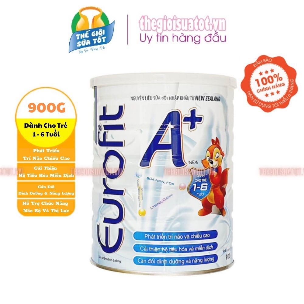 Sữa Eurofit A+  900g - sữa dinh dưỡng giúp trẻ phát triển toàn diện