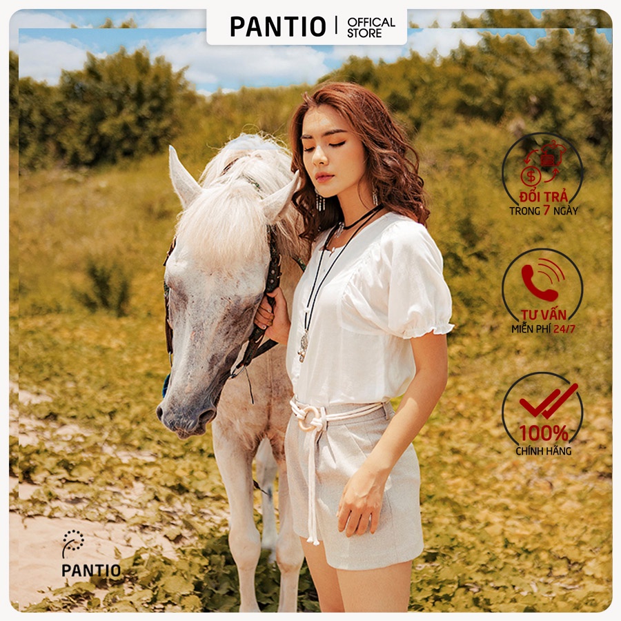 Áo sơ mi chất liệu thô mỏng dáng suông FAS52280- PANTIO