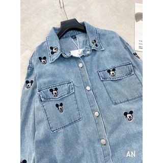 Áo sơ mi bò mickey