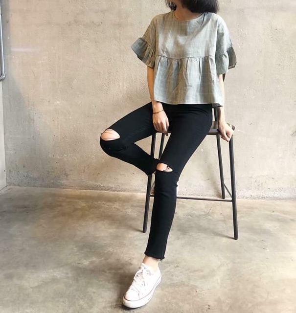 Quần Jean Skinny Lai tua 9 tấc Xuất Xịn