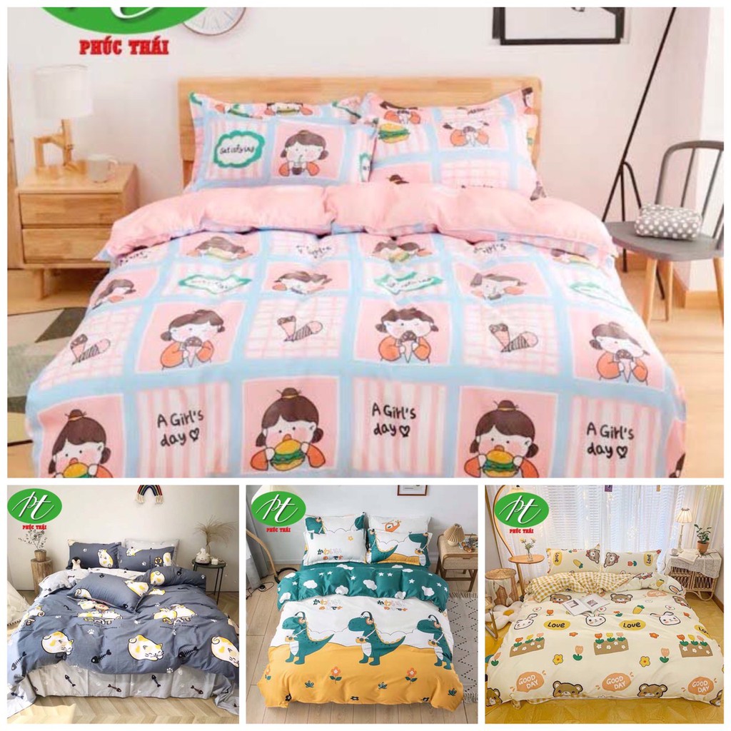 Bộ chăn ga cotton Poly nhập khẩu (Mẫu mới)