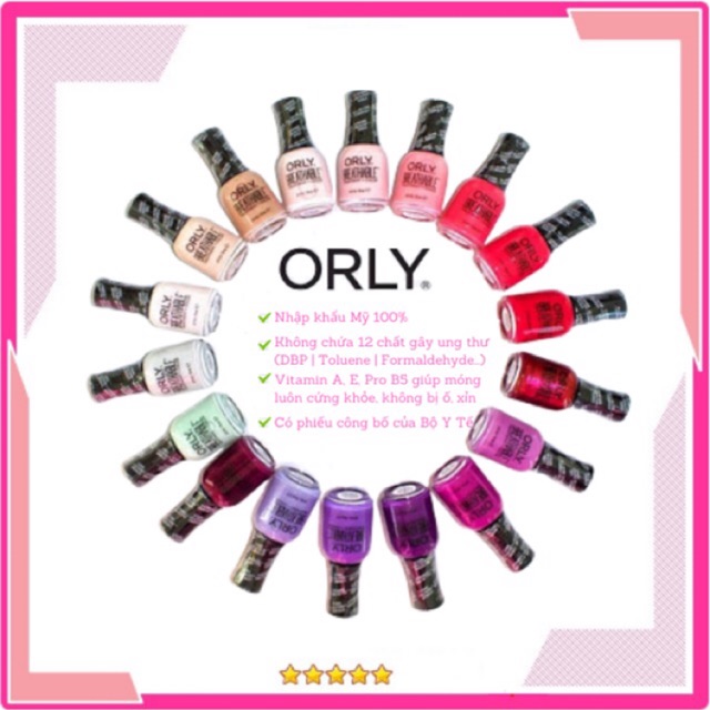 [Auth] Sơn móng ORLY 20 màu Top Seller, Nhập Mỹ, Chính Hãng