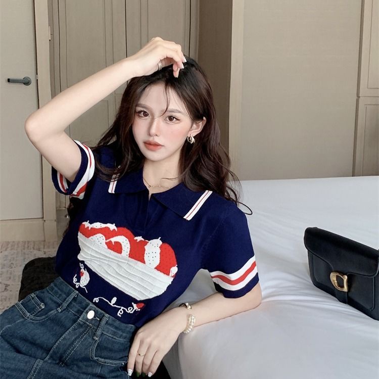 Áo Sơ Mi Tay Ngắn Dáng Rộng Phong Cách Preppy Thời Trang Mùa Hè Mới