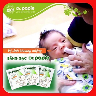 Gạc răng miệng Dr. Papie ( sạch miệng, hết nấm lưỡi cho trẻ )