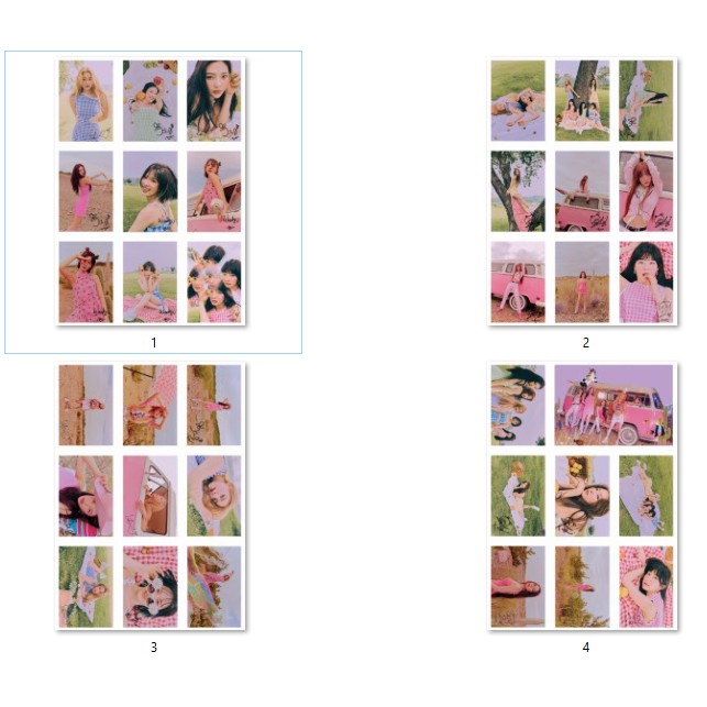 LOMO CARD 35 ẢNH Red VelVet - THE REVE FESTIVAL DAY 2 CONCEPT PHOTO Có chữ ký