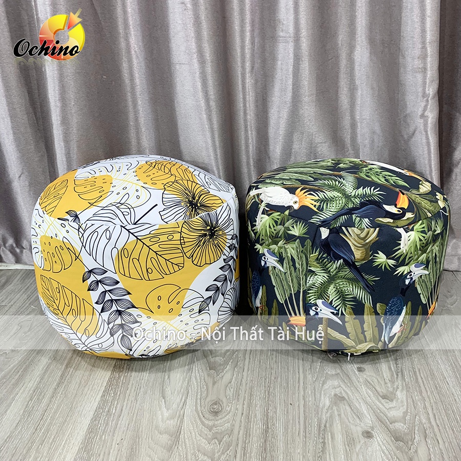 Đôn Tròn Ghế Hạt Xốp Xinh xắn Cao 30 Đk 40 Cm