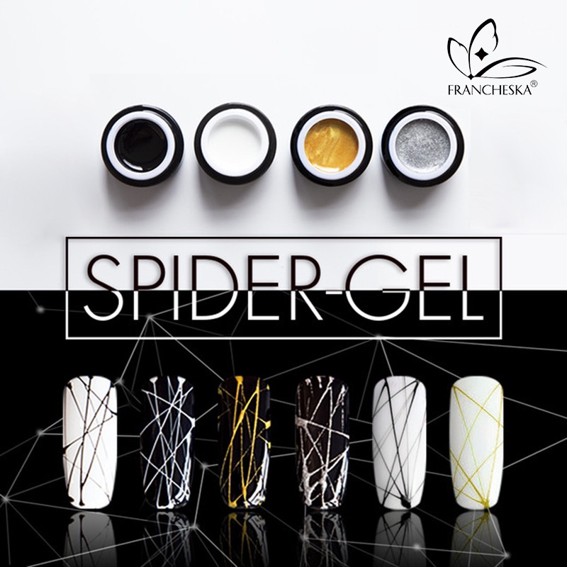 Francheska Sơn Móng Tay Spider Gel Căng Vẽ Keo Siêu Mạnh Mẽ Stretch Nhật Bản Vẽ Keo Sơn Keo Móng Tay Móng Tay Nghệ Thuật Nhanh Chóng giao hàng