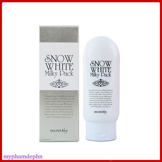 Kem tắm dưỡng trắng mặt và toàn thân body Snow White Milky Pack Hàn Quốc 200ml