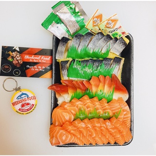 Sashimi set cá hồi - cá trích - sò đỏ - ảnh sản phẩm 3