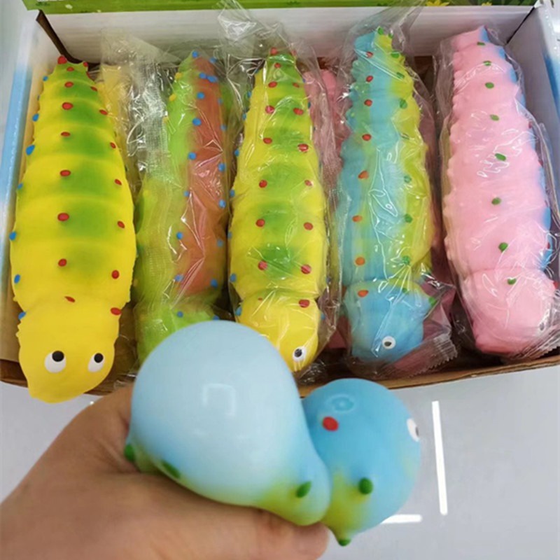 Squishy hình con SÂU BƯỚM Mochi mềm mịn dễ thương chân thực giảm stress co dãn đàn hồi ngộ nghĩnh bóp giải trí