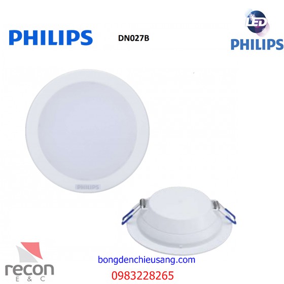 Đèn LED âm trần Philips DN027B 7W D90 ( Tròn)