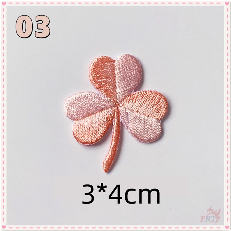 ✿ Miếng Dán Tự Dính Hình Cỏ May Mắn Dễ Thương ✿ 1 Huy Hiệu Thêu Hình Chiếc Lá
